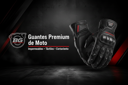Banner promocional guantes de moto impermeables BOYGLACE Garage